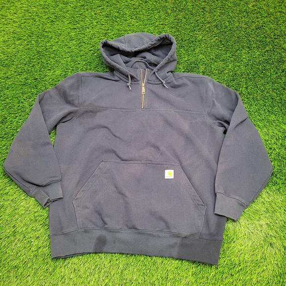 Carhartt Oversized Hoodie XL 27x29 Faded Navy-Blue - Picture 1 of 16